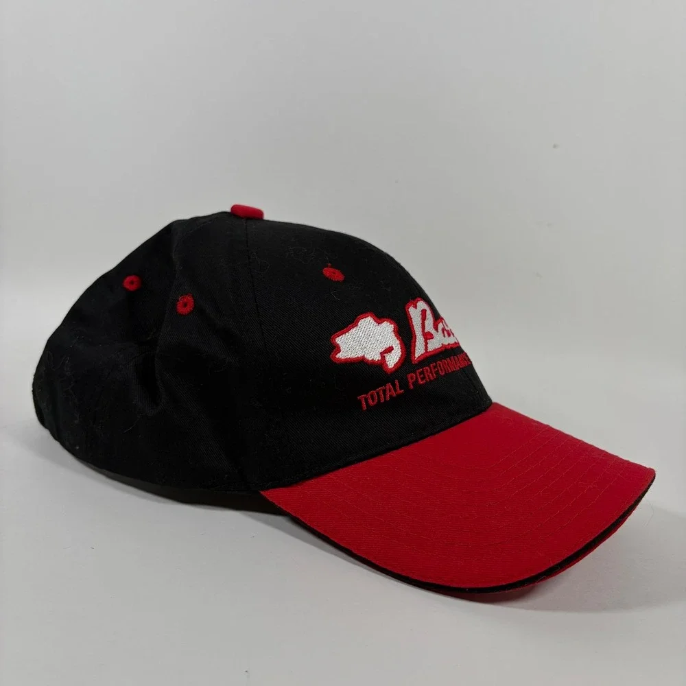 Bass Cat Total Performance Cap Hat Black Red Embroidered Fishing OS